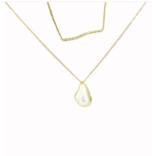 2Pcs Set Waterdrop Irregular Necklaces